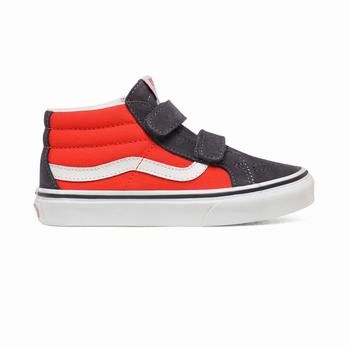 Vans 2-Tone Sk8-Mid Reissue V - Lasten Korkeavartiset tennarit - Punainen TummanSininen/Valkoinen